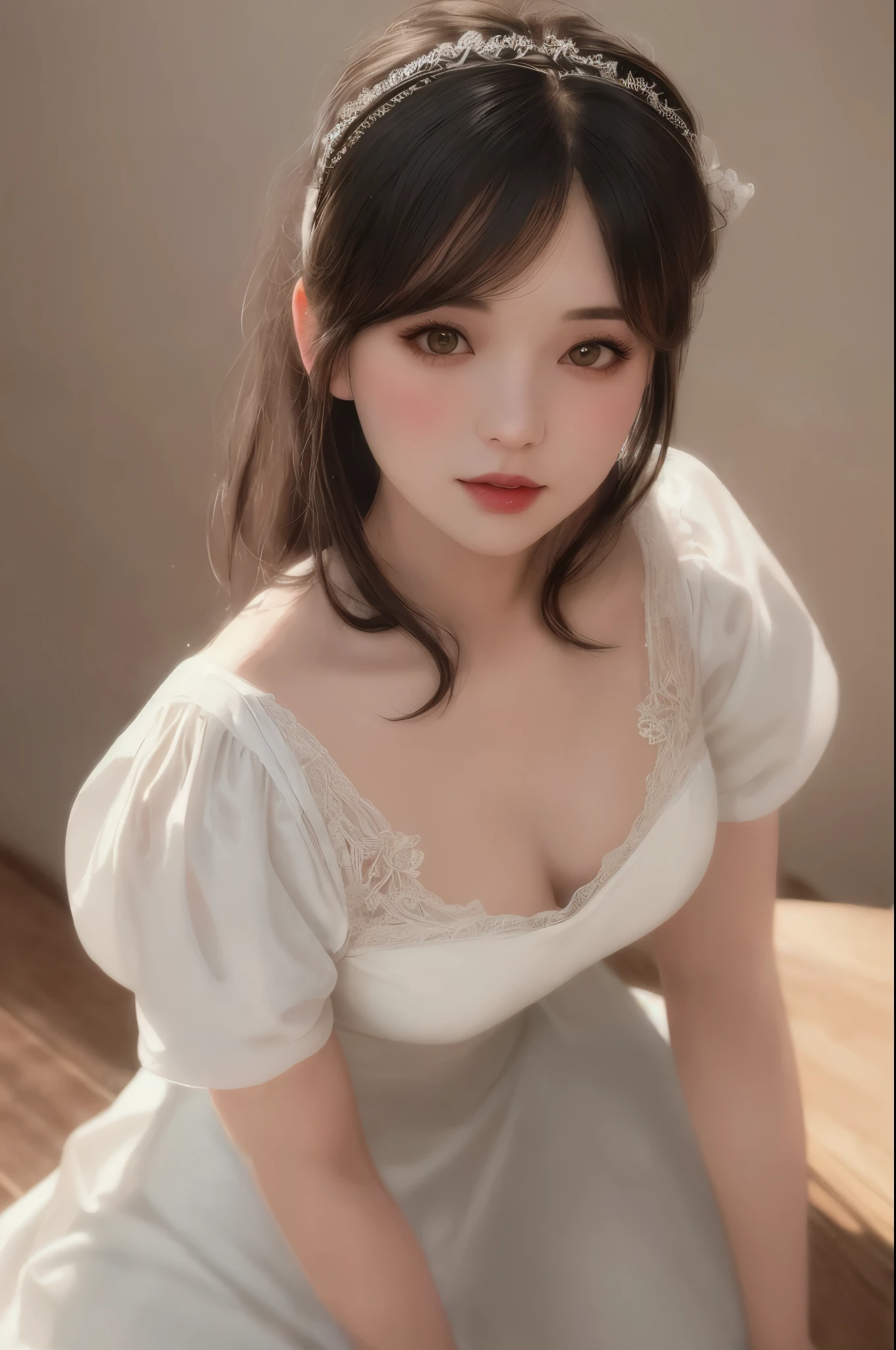 RAW photo,(realistic, photo- realistic:1.3), (best quality:1.2),(detailed), (Solo:1.5), (16 years old Victorian girl:1.4),smile,(big breasts), (ahegao:1.5), black Hair,Long Eyelashes,(lake victoria:1.3),((sitting on ground,legs apart,arms up)), trees,grass, flowers,bridge, boat,clouds,blue sky,apple,picnic,BREAK,pale skin, (perfect eyes:1.3),cinematic light, ultra high res, 8k uhd, film grain, perfect anatomy, exquisitely detailed skin, best shadow, delicate,Portrait Of Beautiful Victorian Girl,colourful, distinct_image, extremely detailed CG,realistic human-like photo