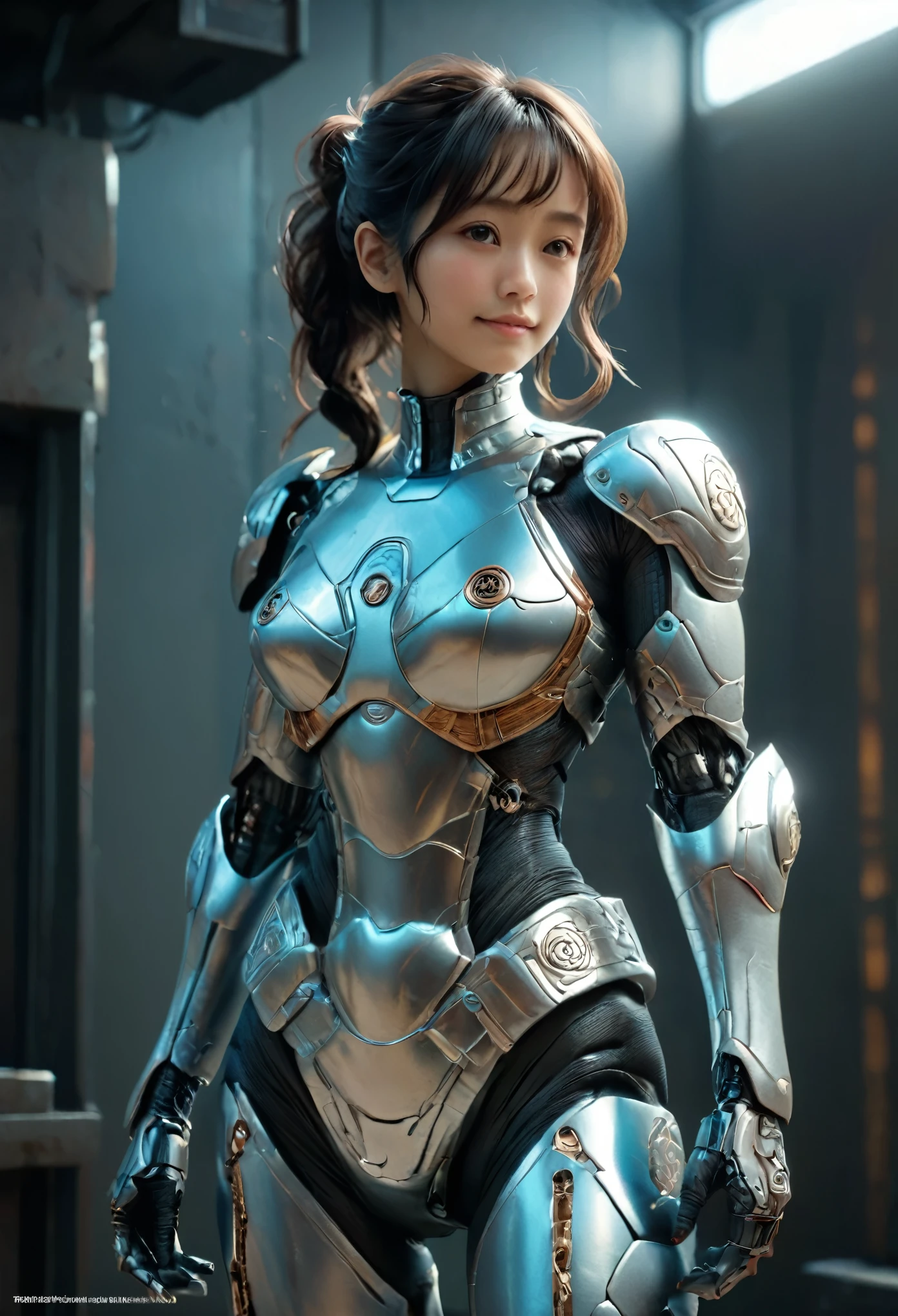 (high resolution,masterpiece,best quality,extremely detailed CG,),(japanese girl face), realistic, photorealistic, cinematic lighting, ultimately realistic all textures, ultimately intricate all details, all intricate, gloss and shiny,awesome many layers, 8k wall paper, 3d, kawaii, ( solo:1.4), perfect female proportion,villainess, (fusion of turtle and lady:1.4), (turtle form lady:1.2), (turtle lady:1.2), (fusion:1.2), (solo:1.4), (smile:1.2), muscular, abs, (Armor intricately composed of small parts:1.2), (Complex and three-dimensional shapes), (mechanical suit:1.3), (turtle-type powered suit:1.2), (Turtle-type reinforced exoskeleton suit:1.4), (Turtle-type reinforced exoskeleton armor:1.2)