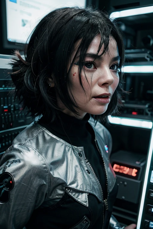 Björk hooked up on machines