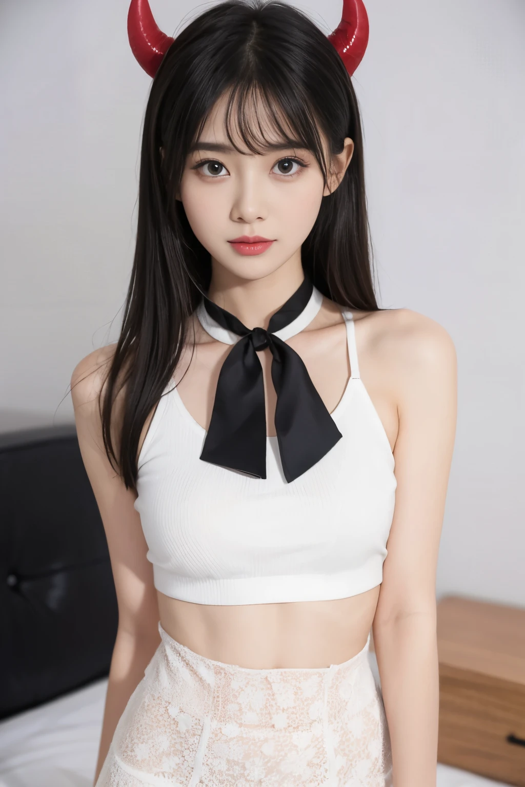 Cute girl, devil