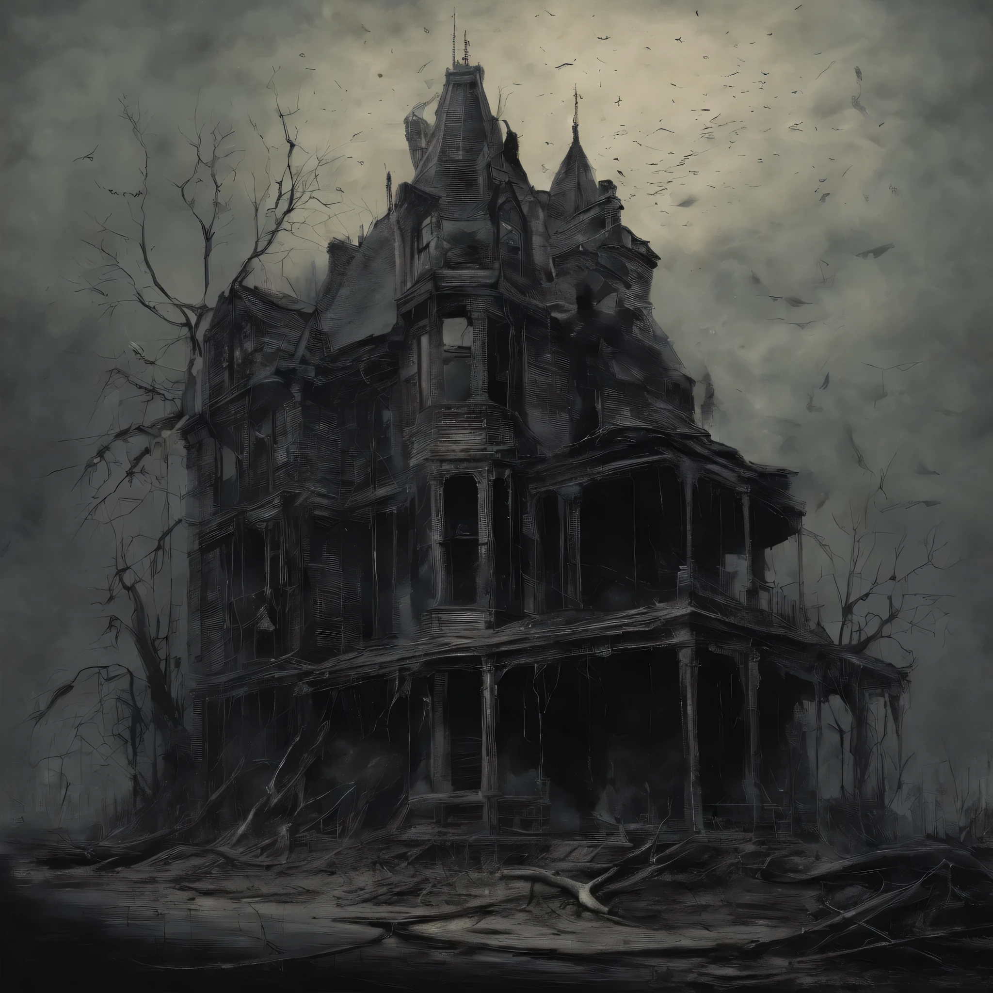 There is ugliness in beauty, But there is also beauty in ugliness. No estilo de Adrian Ghenie, esao andrews, Jenny Saville, Eduardo Hopper, Surrealismo, Arte Sombria de James Jean, Takato Yamamoto, Minimalismo inkpunk. No estilo de Tim Burton. lo gothic.