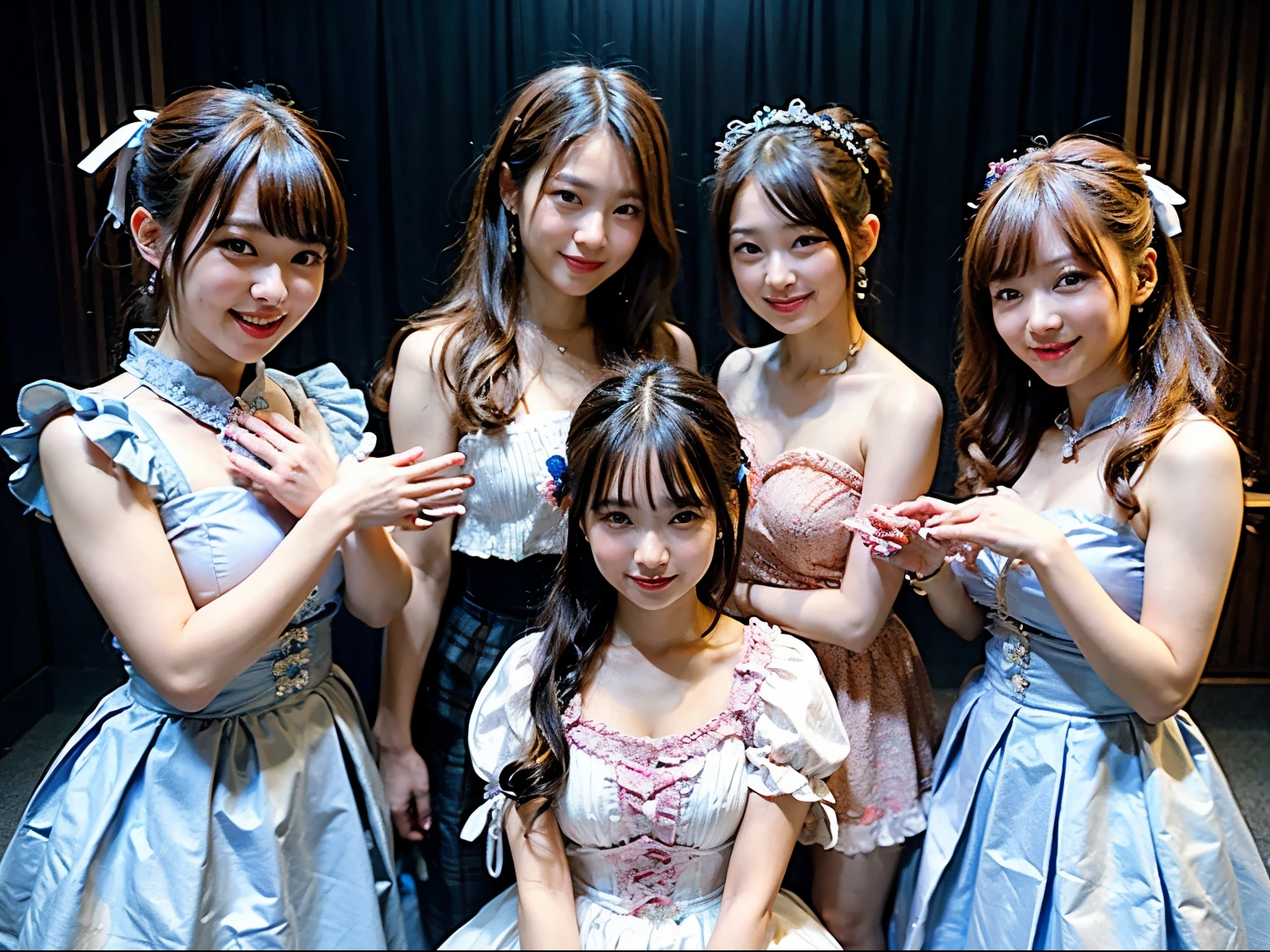 Idolグループ、woman５people、Arms crossed、pop、All smiles、過酷なFlash photography、[Realistic photos]!!,率直なFlash photography、wonderful、Nakayama Masaru、Flash photography、Sui Ishida、Hands are not photographed、大peopleのwoman、Colorful clothes、Wearing a dress、日本people、sexy、gorgeous、princess、It has frills、It has frills、Long Skirt、Frills、Natural light、Idol５people、Arms crossed、A good friend、Extremely fantastical、Art Photography、beautiful、shine