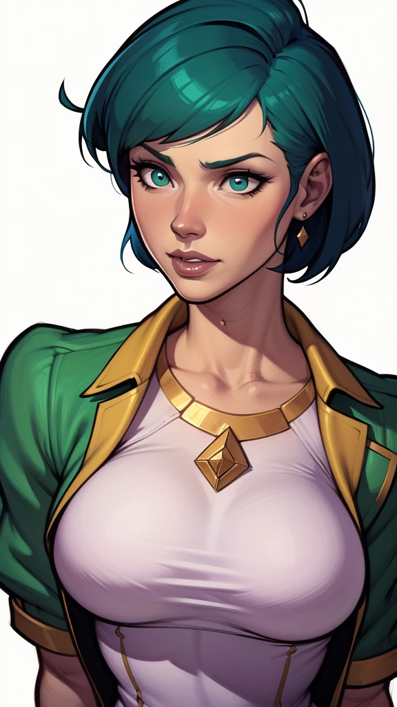 um close up de um desenho animado de uma mulher com cabelo azul, digite germe and rossdraws, Lois van Baarle e Rossdraws, digite germe style, drawn in the style of digite germe, digite germe portrait, style digite germe, extremely detailed digite germe, digite germe and warren louw, digite germe. alto detalheum desenho de uma mulher com uma roupa dourada e um morcego verde, stanley digite germe lau, steven digite germe lau, digite germe jsc, style of stanley digite germe, Chris Moore. digite germe, digite germe and atey ghailan, krenz cushart and digite germe, by ruan jia and stanley digite germe