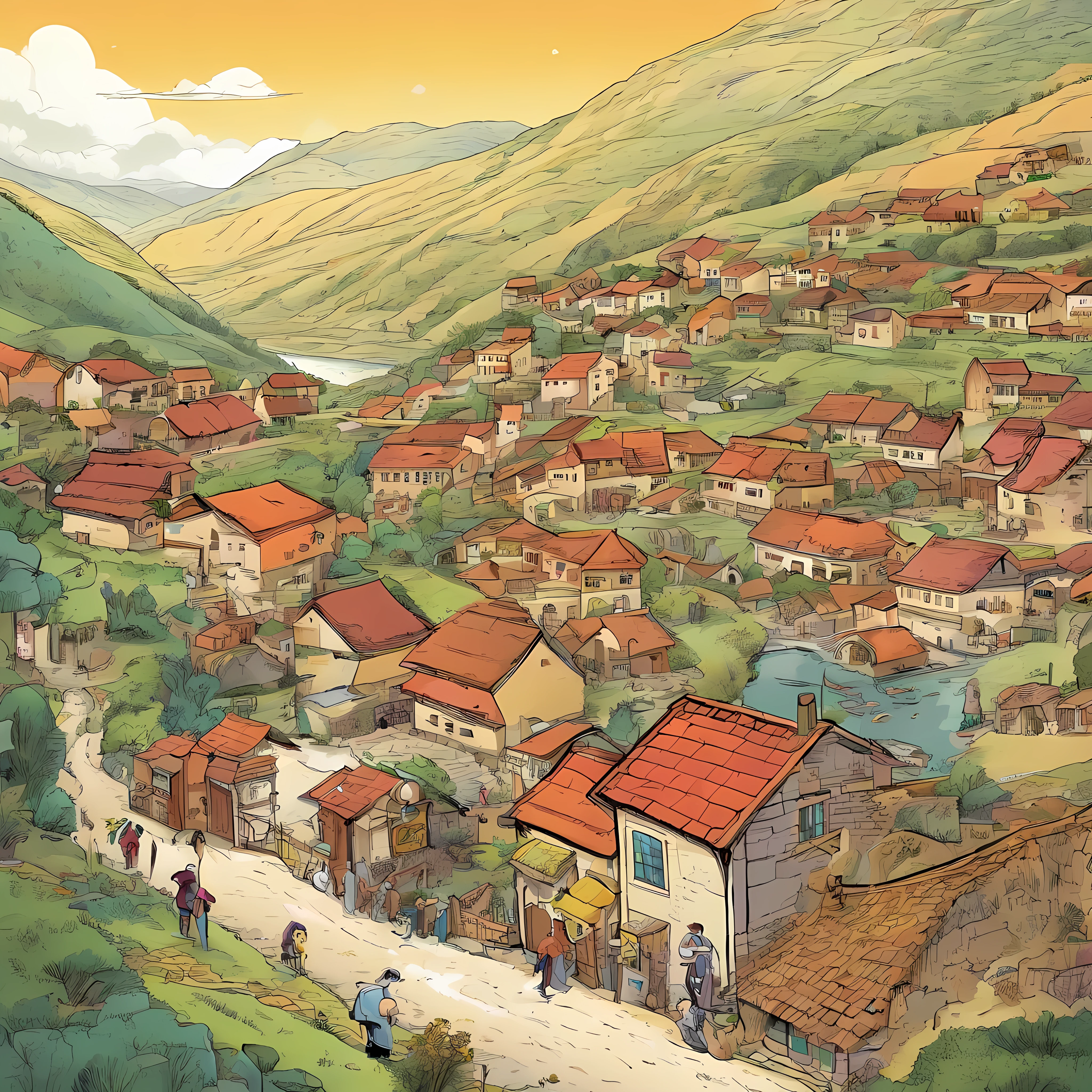 A Village in beautiful valley 