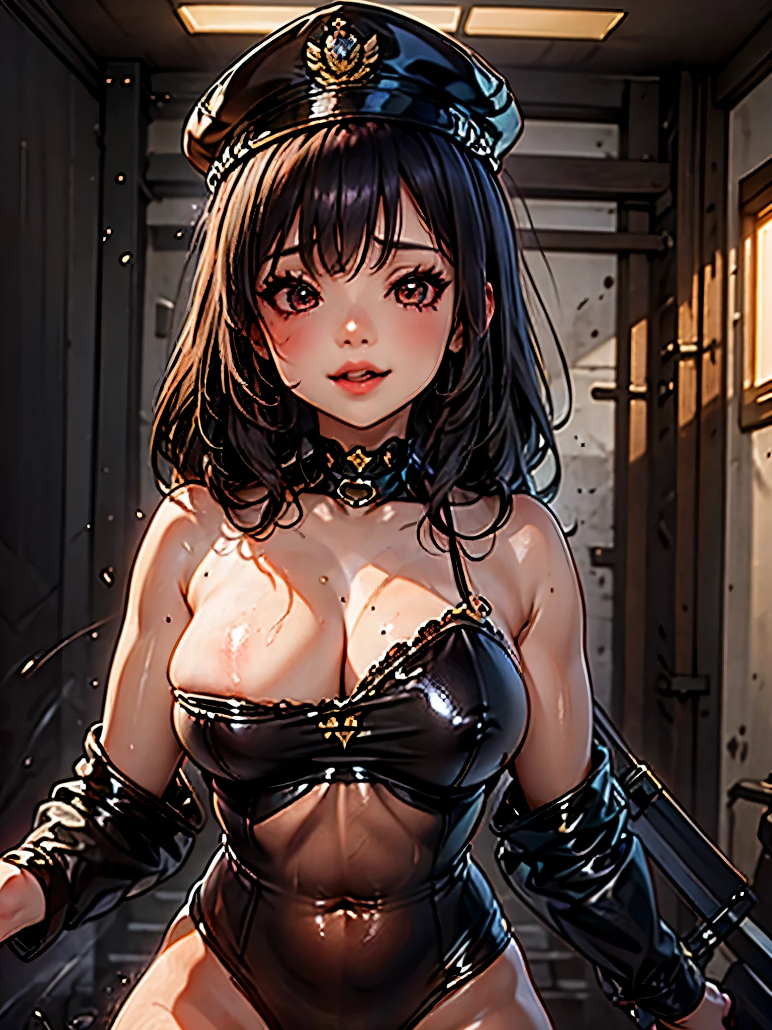 nsfw、(masterpiece, Highest quality, Super detailed:1.3), Perfect composition, 4K, (Very detailed, Super detailed), Sukesuke competitive swimsuit, Ecstasy face、High resolution, 8k Texture, Attention to detail, Very detailed肌の質感, Magnificent details, High Sharpness, One girl, (Fine grain:1.3), (25-year-old woman:1.3), (skinny), (Beautiful breasts),  City Hotel Room,smile、A pleasant looking face、Toned body、((Futanari))、Erect penis、((Penis ejaculation:1.5))、Cumshot、Tears dripping from the tongue、Large nipple piercings