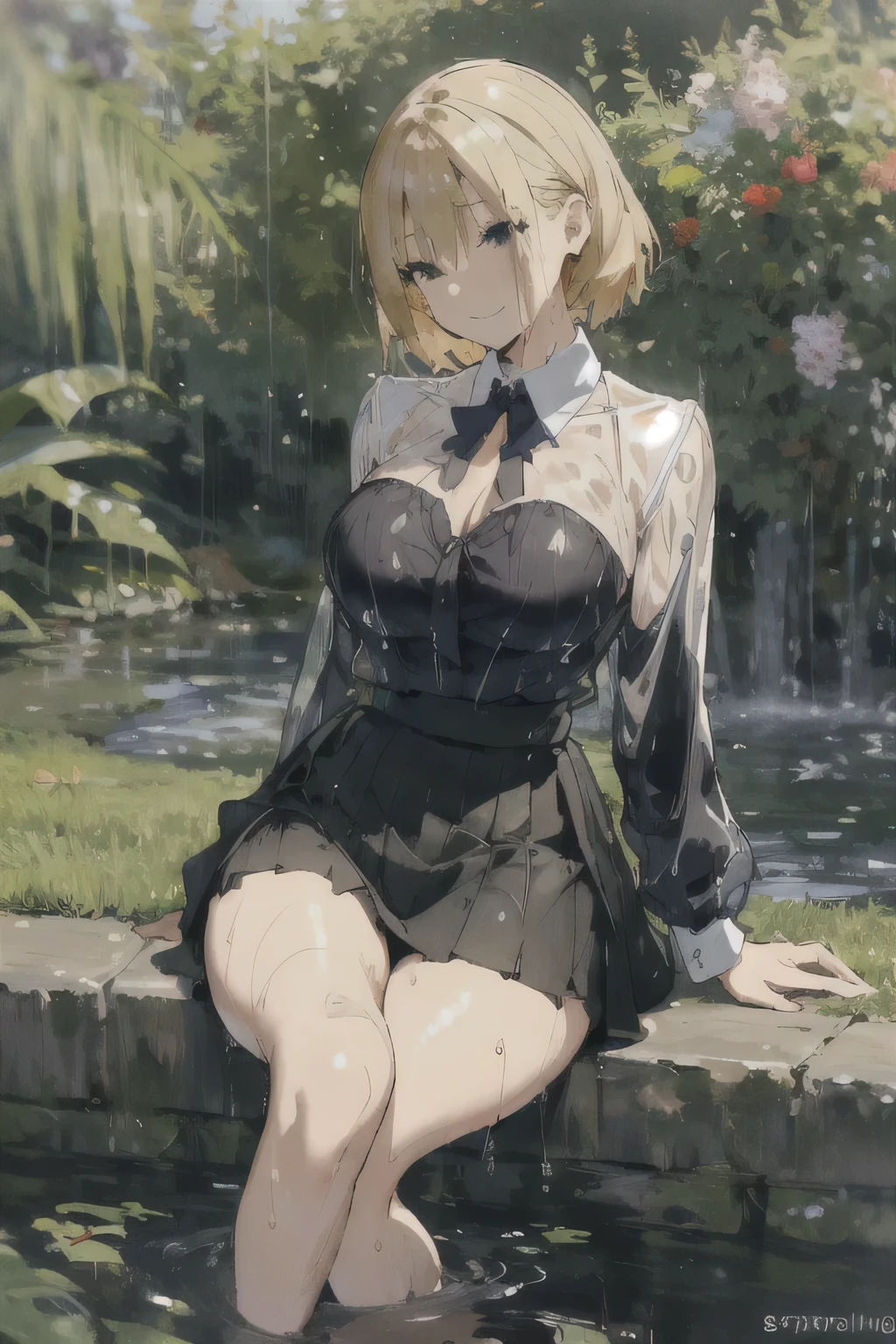 (NSFW: 1.5),((Best Quality, 8K, masutepiece :1.5)),(Raw photo), (Photorealistic: 1.8),(Perfect Anatomy:1.5),(Ultra-detailed :1.5),(Short hair),(super detailed skin :1.5),(Perfect face :1.5),japanes,endearing,18year old, R18,Dynamic lighting,Caustics,,1girl in, 1girl in, The girl's body is facing the girl's body, The girl's body is facing the girl's body, Face to face, Girl and girl crotch close contact, Girl kissed by a girl, embrace, Wet vagina,mouth, Girl between the legs of a girl,E-10,up skirt, ,Beautiful ass, Huge bres: 1.4,fulEsbian,roundly eyes,Realistic,shinny hair,Kiss mouth,Idol,Human Hands,Outstretched arms,Wet clothes,Sheer shirt,Shizuku, Realistic,Amazing forest tiles with lake and isometric, 3D vray rendering, Unreal Engine, Beautiful, Intricately detailed,cute lady dripping wet in sticky milk, sticky milk is dripping from her hace to her revealing bust,
