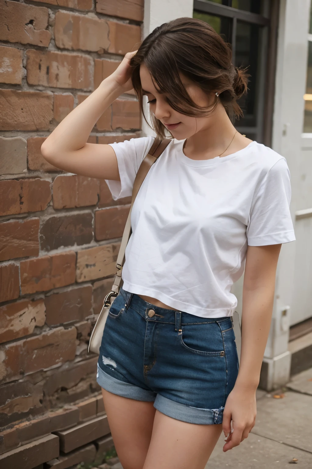 Girl w with short short