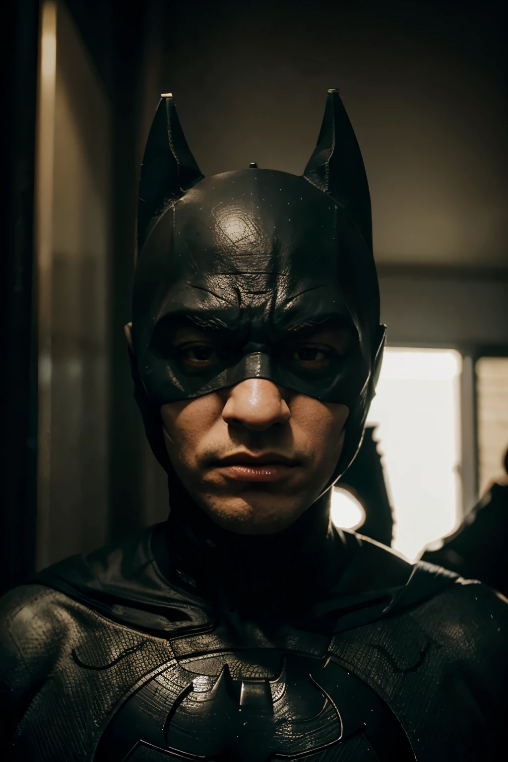 Luta entre Batman e um rato no meio da cidade