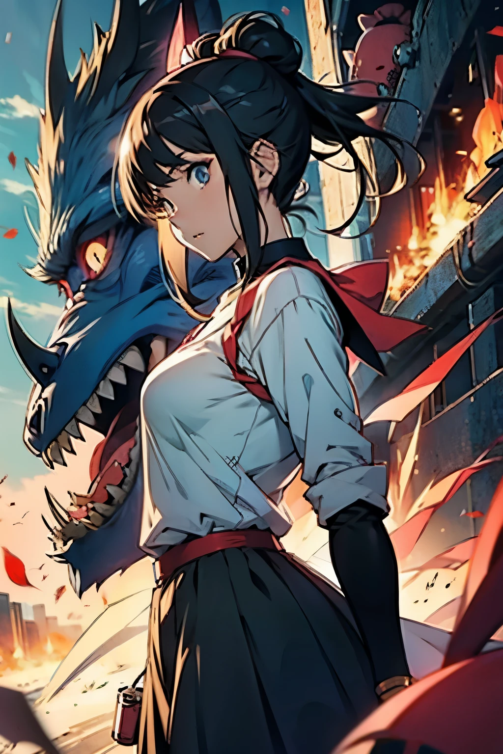 Anime girl turning into a monster manga page