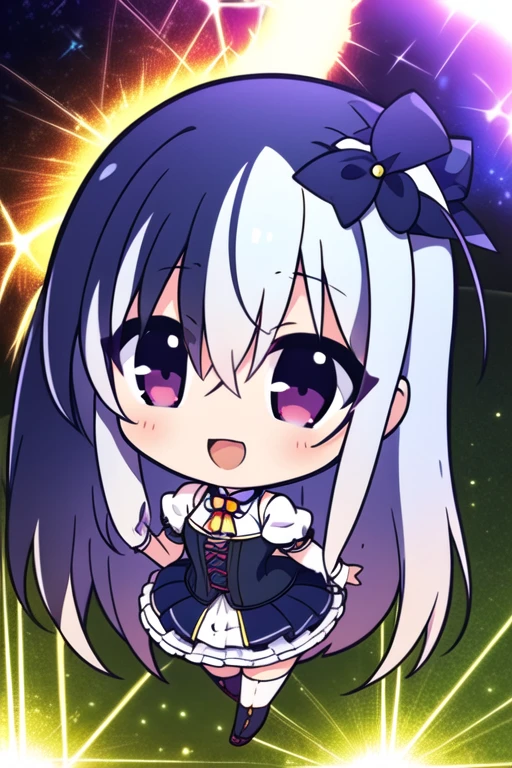 Big breasted anime girl, (corset dress: 1.2), (stockings), (Big smile), (whole body), (people々focus on), (Long white hair), (View from above), (Hair on one eye),Enchanting anime girl, Best anime 4K Kona-chan wallpapers, Attractive anime girl, 4k anime wallpaper, 4K Manga Wallpaper, Detailed digital anime art, Anime Best Girls, Beautiful Anime Girls, cyber punk, Detailed anime artwork, Beautiful and attractive anime women
