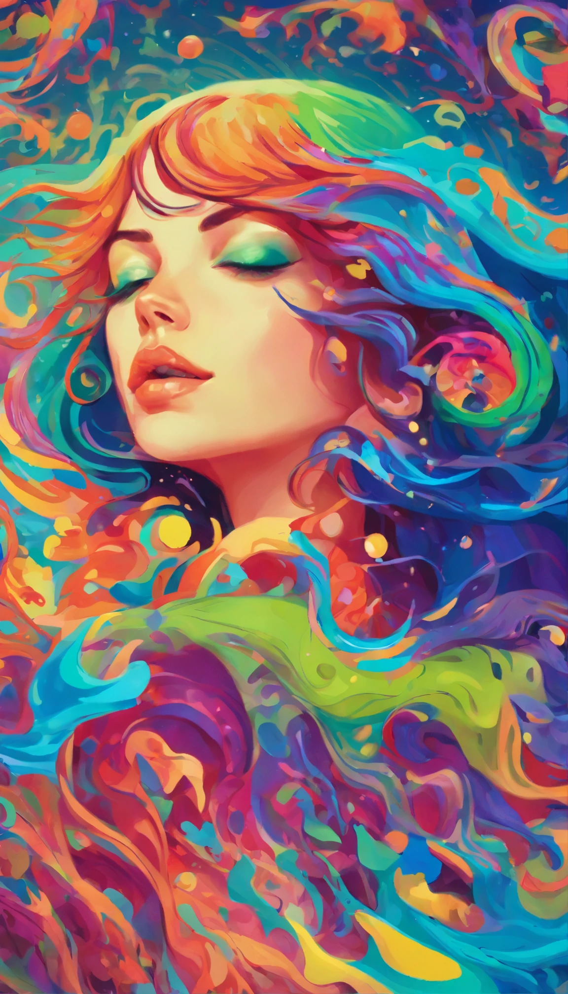 ((highest quality, 8k)), (Realistic), (Face Focus: 1.1), (Blue and green: 1.3), pretty girl, short hair, Multicolor, colorful,
Hair blowing in the wind, Turn to the side, Look up at your face, close your eyes, (No sleeve: 1.1)、skirt, D cup breasts, Countless soap bubbles,