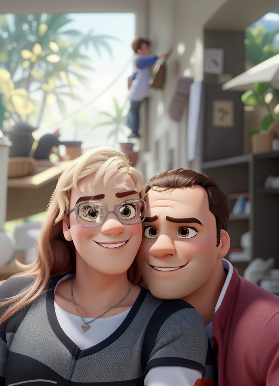 Casal estilo Disney pixar, alta qualidade, melhor qualidade