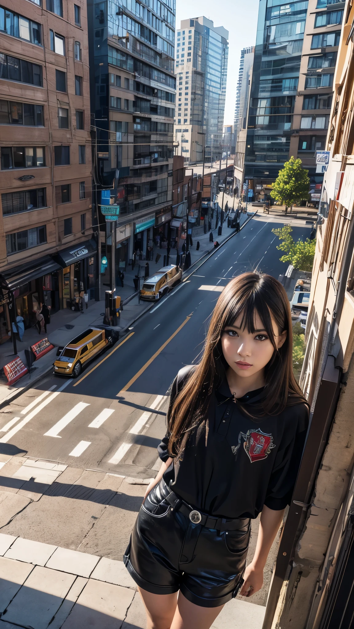 (Highly detailed CG Unity 8k wallpaper),(masterpiece), (highest quality), (Super detailed), (Best illustrations),(Best Shadow), Cowboy Shot, (Sharp eyeliner, eye shadow, Fine grain:1.1), (Urban Background:1.2), ,break , mod3 (Girls&#39; Frontline), , 