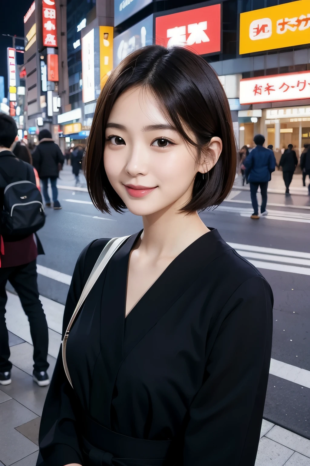 Cute 21 year old Japanese、Bright smile、Young men and women、Tokyo、Big city highly detailed face、Pay attention to the details、double eyelid、Beautiful thin nose、Beautiful woman:1.4、(short hair),Pure white skin、highest quality、masterpiece、Ultra-high resolution、(Realistic:1.4)、Highly detailed and professional lighting、nice smile、Young men and women、Happy expression、Full body image、Young couple、
Yamanote and Shitamachi　Enjoy Tokyo from downtown to uptown　Let&#39;s have fun with the Tokyo Asahi　With a flower-like smile like that girl　Hello, spring is budding　The willows of the moat bloom　Enjoy Tokyo with your young heart　Fun Tokyo Yamanote and Shitamachi　Tokyo is friendly, both in the downtown area and uptown　Kindness Tokyo Cute Seagull　It&#39;s bright at the harbor and on the river.　The window of the Accessories Building　When the sun sets, I hurry up　Burning with love, Tokyo is kind　Yasashiya TokyoYamanote and Shitamachi　I love both the downtown and uptown areas of Tokyo.　My beloved Tokyo, my familiar city　The subway descends into the night fog.　Exchange eyes on the stairs　The words you whisper are always　See you tomorrow, Tokyo dear　Tokyo, my loveTokyo, My Love Tokyo in the Daytime、