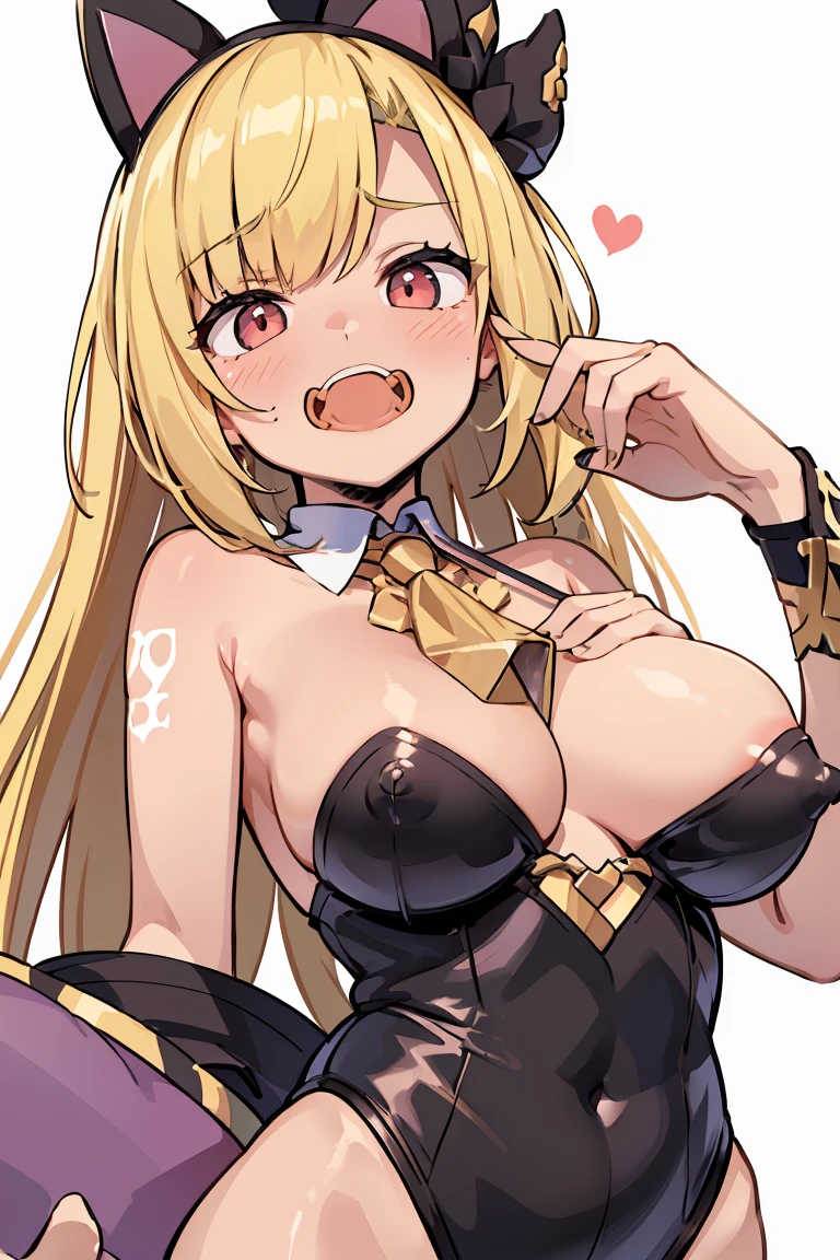 pillow,Browsing Caution,1 girl,,,chest,尖ったchest,chestの谷間,Underbust,Side Bust Barbosa,(blush),((Embarrassing)),Spread and masturbate((Shiny black strapless leotard))round 1(((chestを持ち上げる)))((View from below、View from below))Upper body close-up,(とても巨大なchest),((Erect nipples))Bunny ears,big Breasts,big