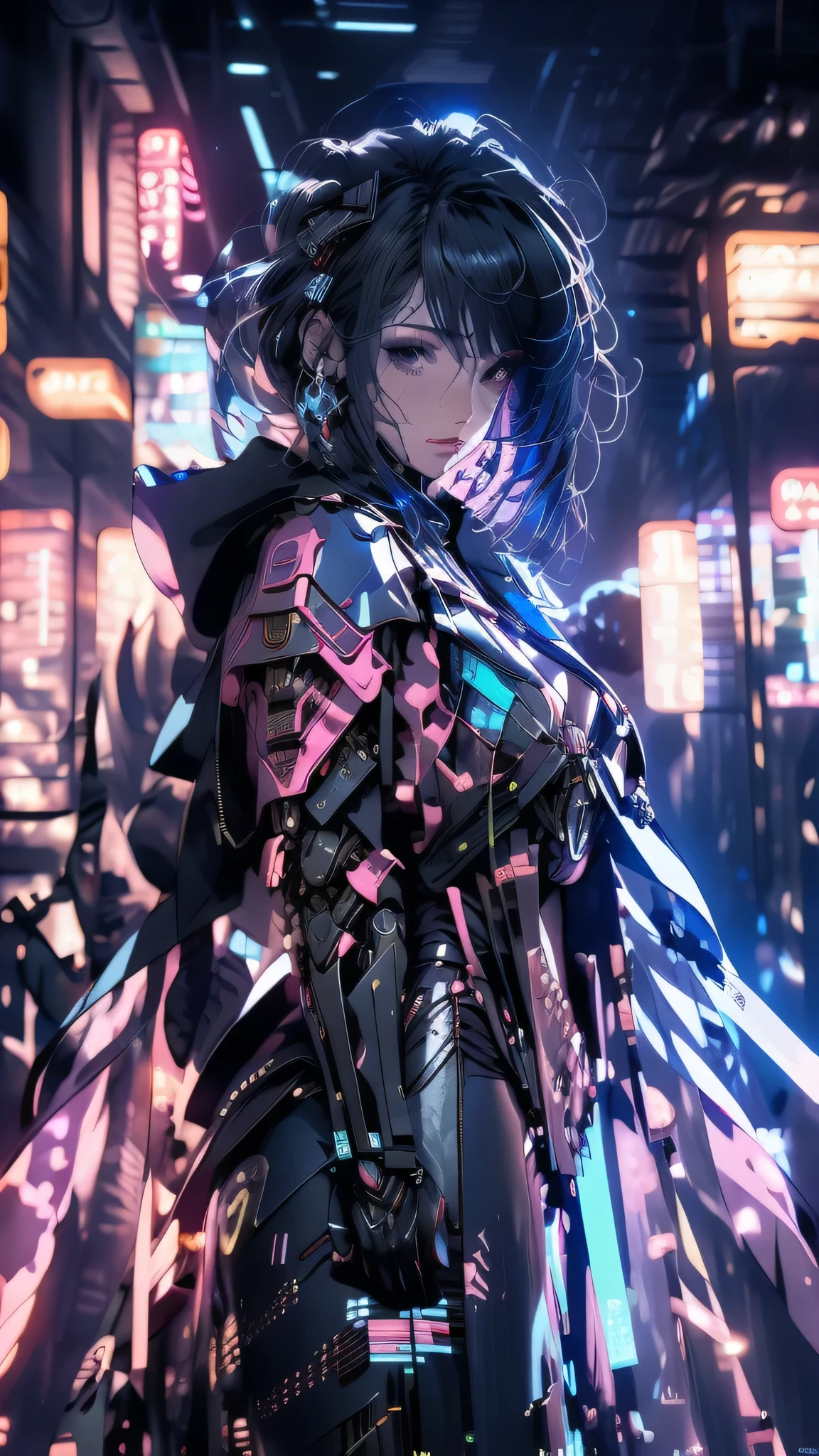 wallpaper male anime, special effect, high resolution, best quality, science_fiction, city, realistic, high resolution, 4k , cybersklull armor, potrait art, close up,
