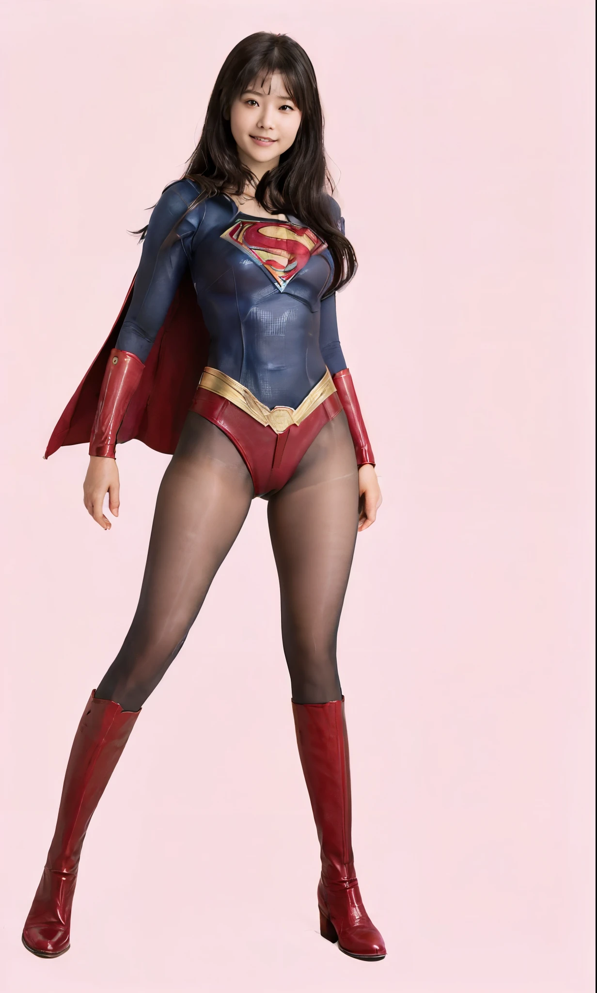 Sleeping、suffering、Falling、Are sleeping、Sleeping、suffering、mouth is always open sloppily、I always have drool dripping from my mouth、Asian beautiful girl、(((Beautiful legs in black tights.)))、(((Beautiful feet)))、(((Smiling expression)))、((((Make the most of your original images)))、(((Supergirl Costume)))、(((Beautiful hair in a ponytail)))、(((suffering)))、(((Be sure to wear black tights)))、(((You must wear red boots)))、((Best image quality、8k))、((highest quality、8k、masterpiece:1.3))、(((Keep your background simple)))、Sharp focus:1.2、Beautiful woman with perfect figure:1.4、Slim Abs:1.2、Wet body:1.5、Highly detailed face and skin texture、8k、Beautiful feet
