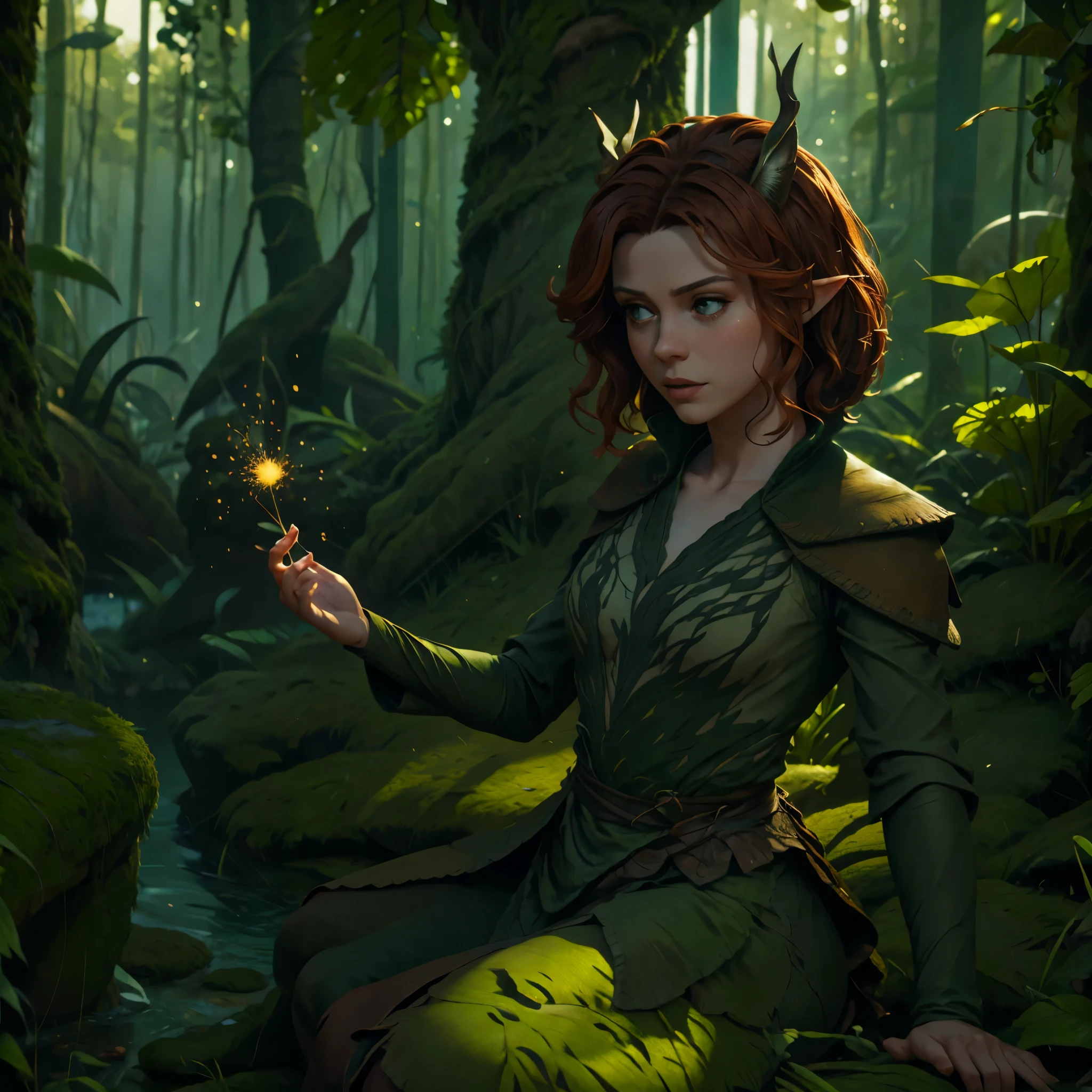 FLORESTA,PERSONAGEM,CORPO INTEIRO,DND,detalhado,4k,high resolution,Obra de arte:1.2,DESENHO,Obra de arte, melhor qualidade, (very detailed 8k CG unity wallpapers), (melhor qualidade), (best illustrations), (melhores sombras), forest theme with elementos naturais. tall trees, riachos tranquilos, brilhoing little mushrooms, surrounded by delicate folhas and Galhos, with Vagalumes and brilhoing particle effects,, (elementos naturais), (tema selva), (folhas), (Galhos), ( Vagalumes), borboletas, (delicate folhas), (brilho), (particle effects). , isometric 3D Model, octane rendering, Rastreamento de raio, Super detalhado