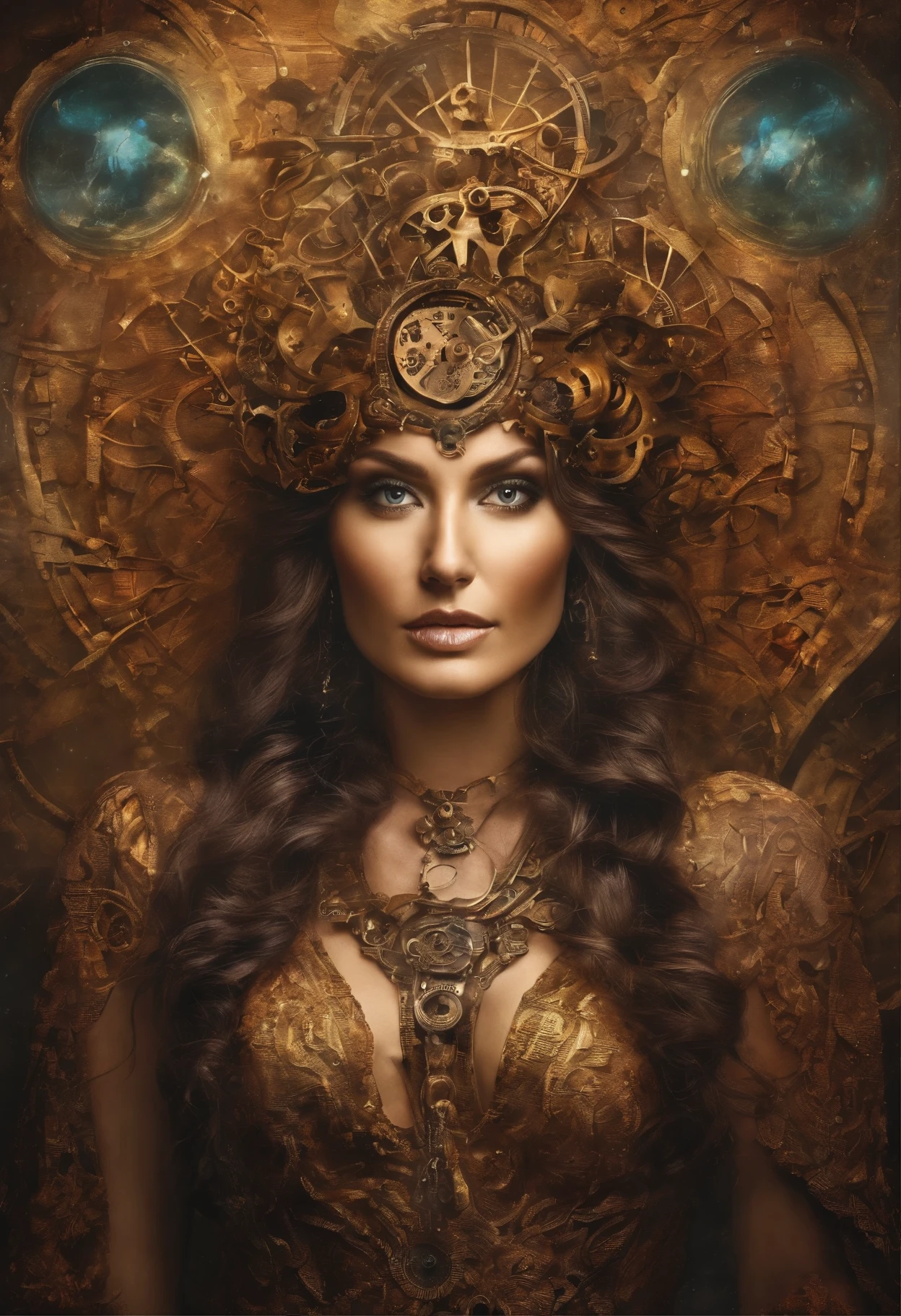 Goddess with iridescent and opalescent shimmer; Broken Glass effect with volumetric light and auras; insane depth background, molecular textures; inspired by flower petals and ethereal nature; breathtaking beauty and pure perfection, unforgettable energy; rustic and vibrant color reflections, impressive rays, trending on artstation, sharp focus, studio photo, intricate details, highly detailed, by greg rutkowski