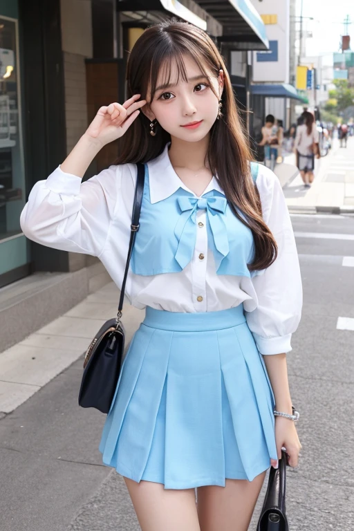 Cute Girls､Idol､high school girl､Light blue mini skirt