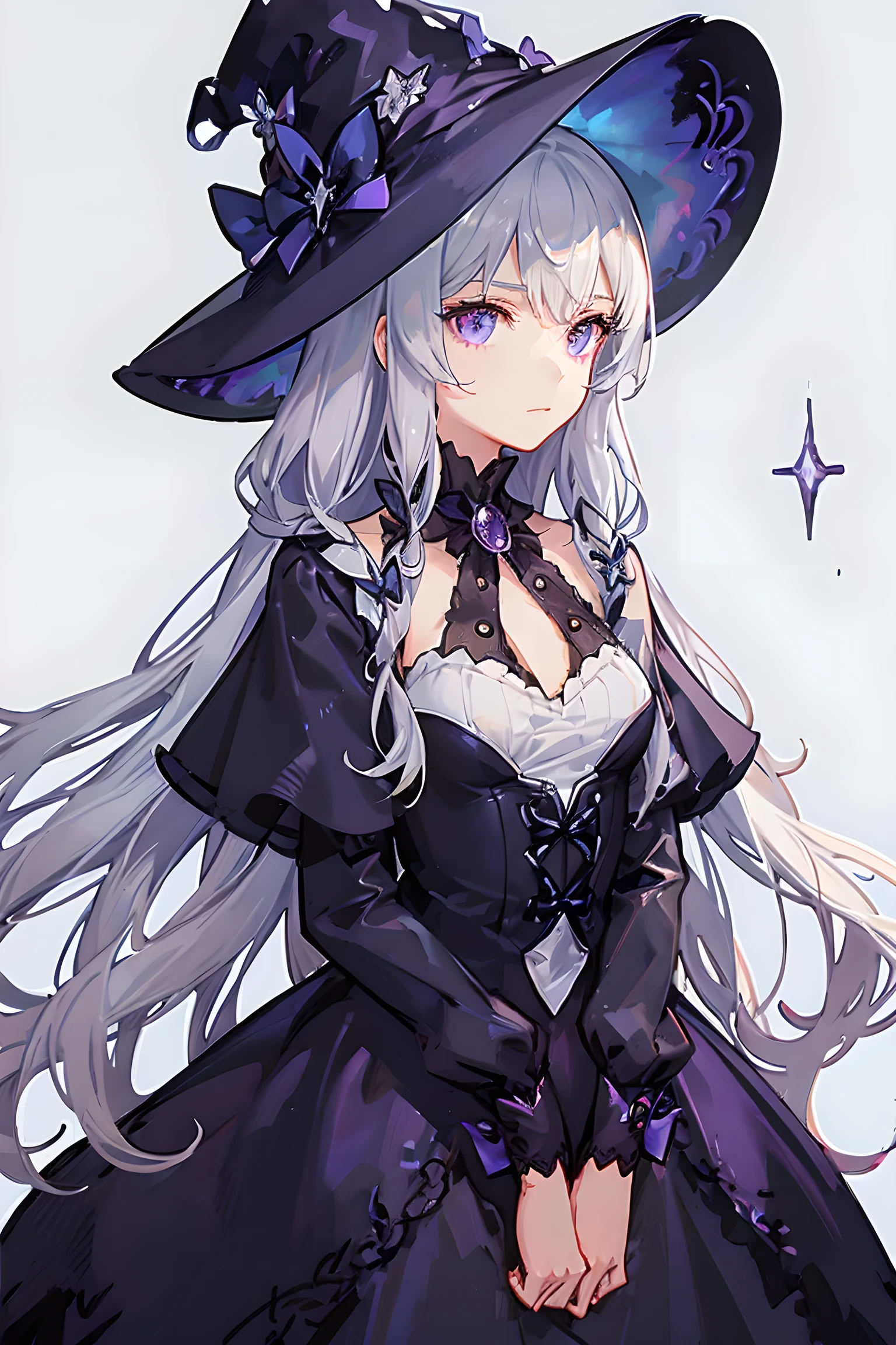 A woman ,Gorgeous young princess,Victorian style,clavicle,Prominent and smooth underbreast area,Fallen Witch,Very transparent witch costume,Victorian style,Intricate details,Beautifully,Hip tattoo,