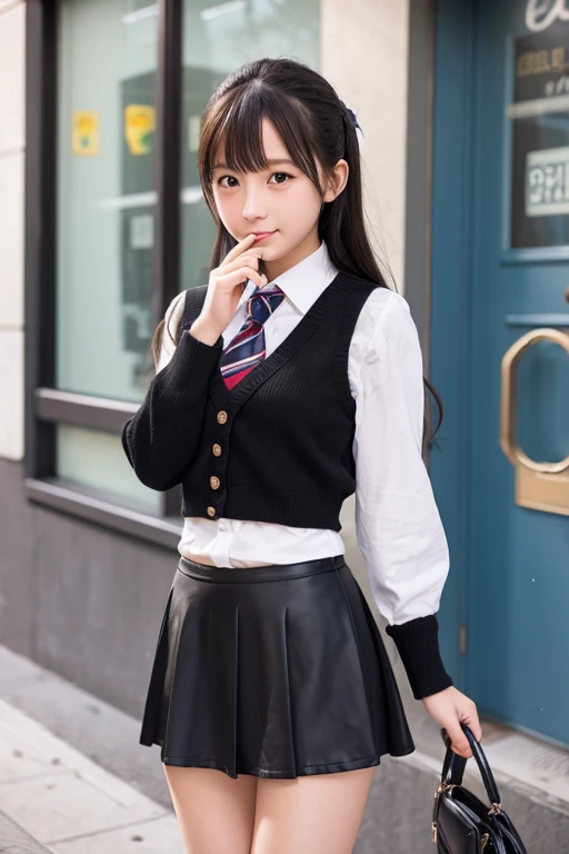 Cute Girls、high school girl、mini skirt、Black Pantyhose