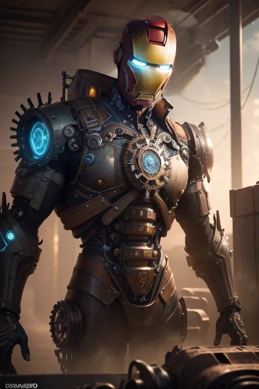 Change the face into an Iron Man mask to cover the face