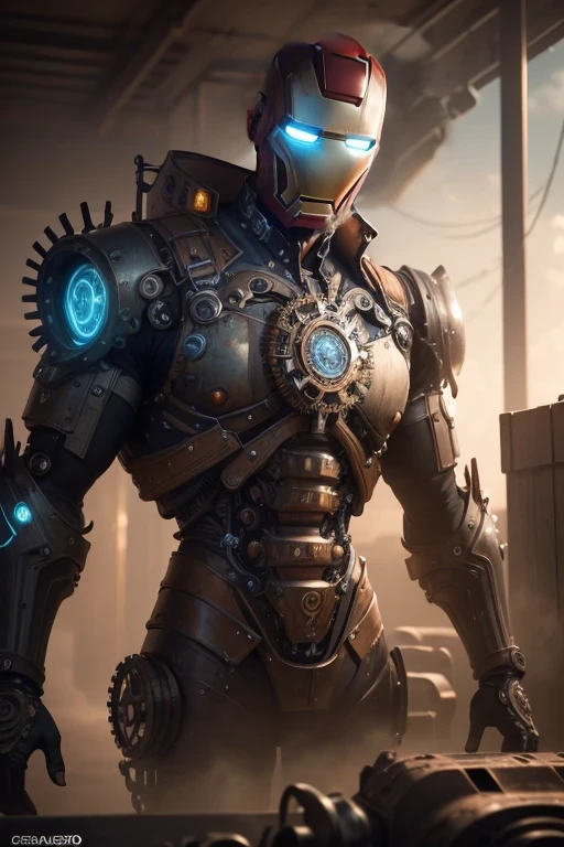 Change the face into an Iron Man mask to cover the face