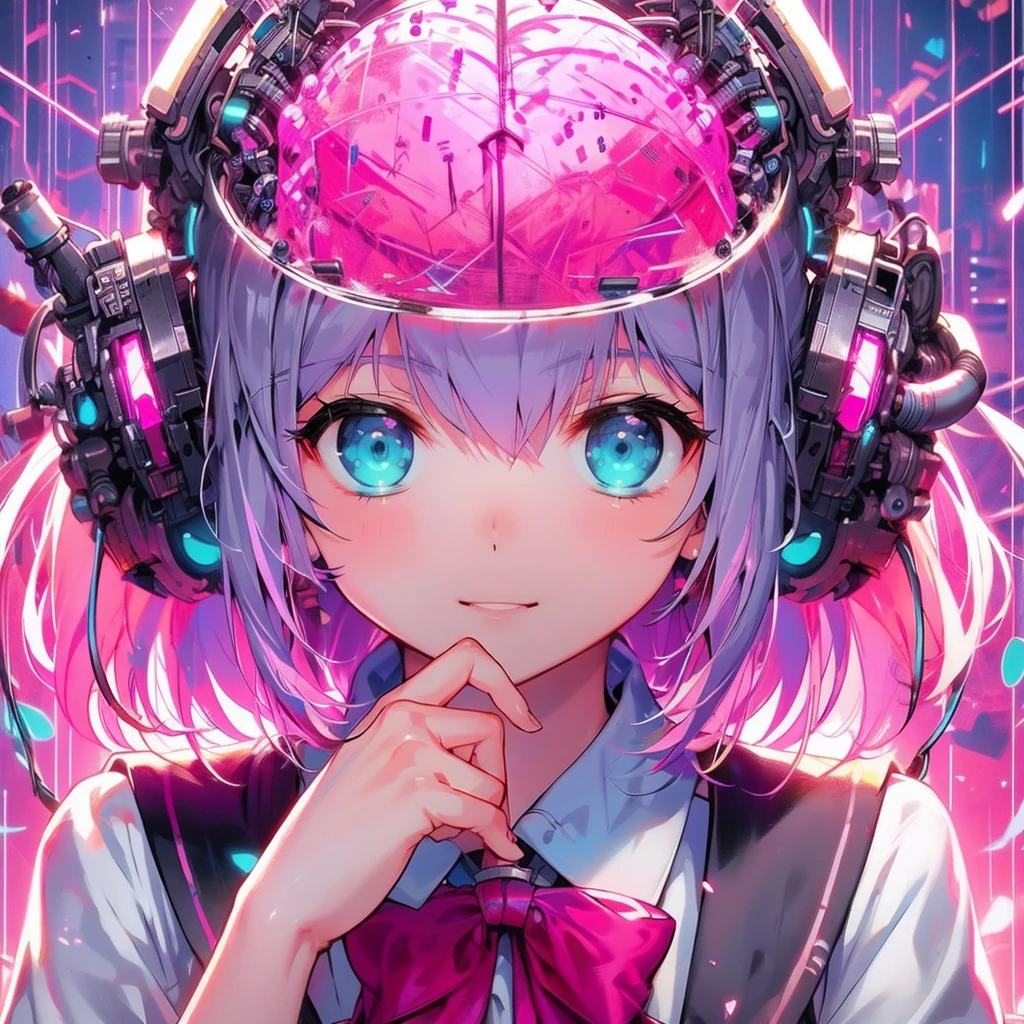 redraw this suit in high quality, detailed photo style on a white background,ouka_niji 5 girl beautiful inspired charlie bowater character cyberpunk- desenho no estilo de Mike Deotado, Androgynous niji 6 , man crazy smile, jacket, holding a neon black e blue, cube sticking --ar 9:16 --v 6.0, Ouka_Niji 5