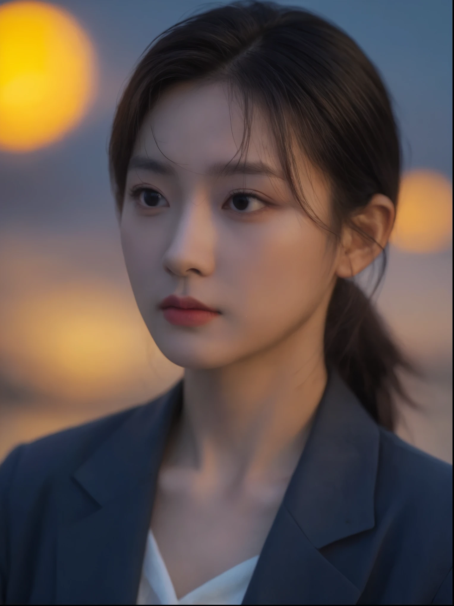 colorful,((1girl)),(masterpiece, cloud, water, best quality, ultra high res, photorealistic, realistic, raw photo, real person, photograph),(amazing, finely detail, an extremely delicate and beautiful, sharp focus),light and shadow,cinematography,contour light,intense brightness and darkness,dusk,details,(morning fog:1.2),(smog:1.2),depth in field,bokeh,empty eyes,dirty face,scars on the face,torn clothes,feeling helpless,arcuate solitary,confused,ruins,destroyed buildings,cowboy_shot,