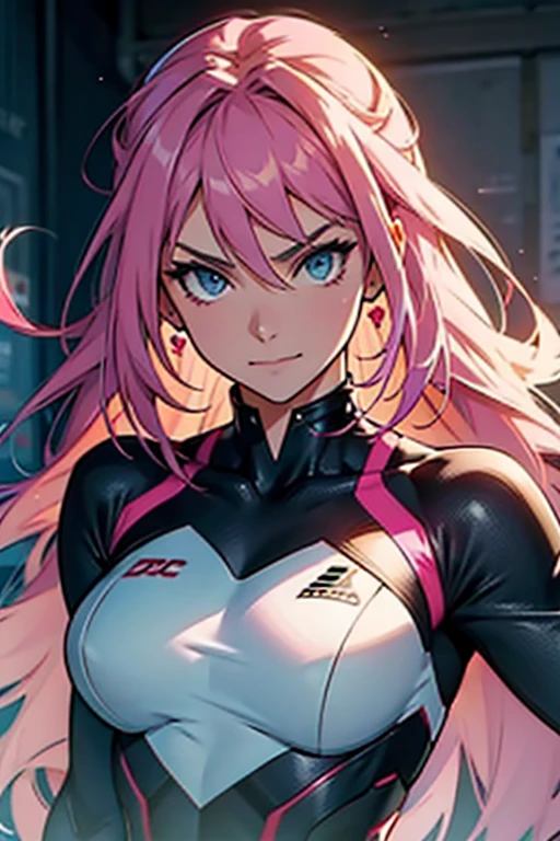 evil girl with pink hair, manga page with panels and dialogue