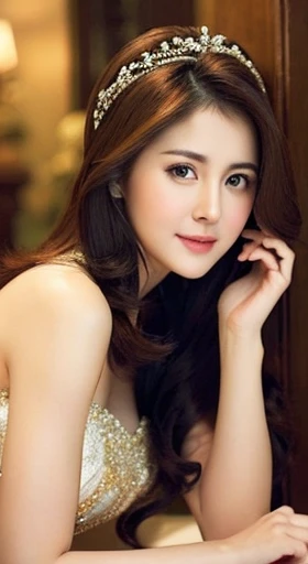 The very beautiful Marian Rivera's sparkling crystal eyes、A masterpiece of ultra-realistic and highly detailed dynamic shots、Full set of black silk lingerie、bra、shorts、garter belt、Complete set of stockings