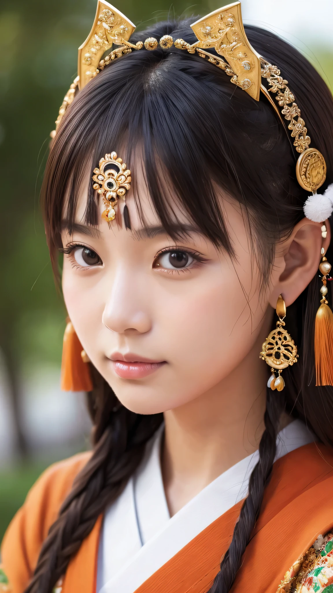 Himiko　Yayoi Period　Front of face　hair ornaments