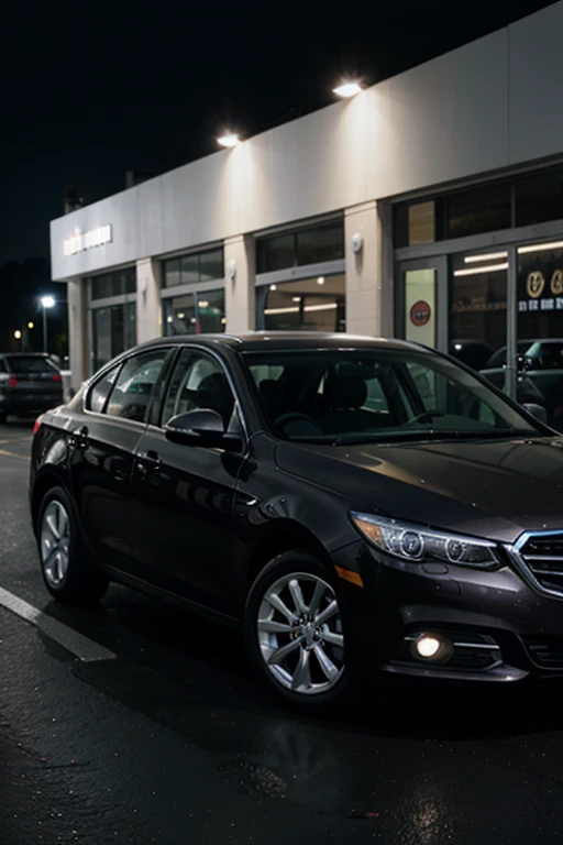 sedan car on a dark background