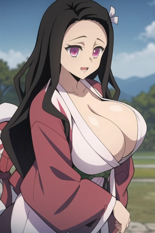 Nezuko busty big tit con traje de mai shiranui