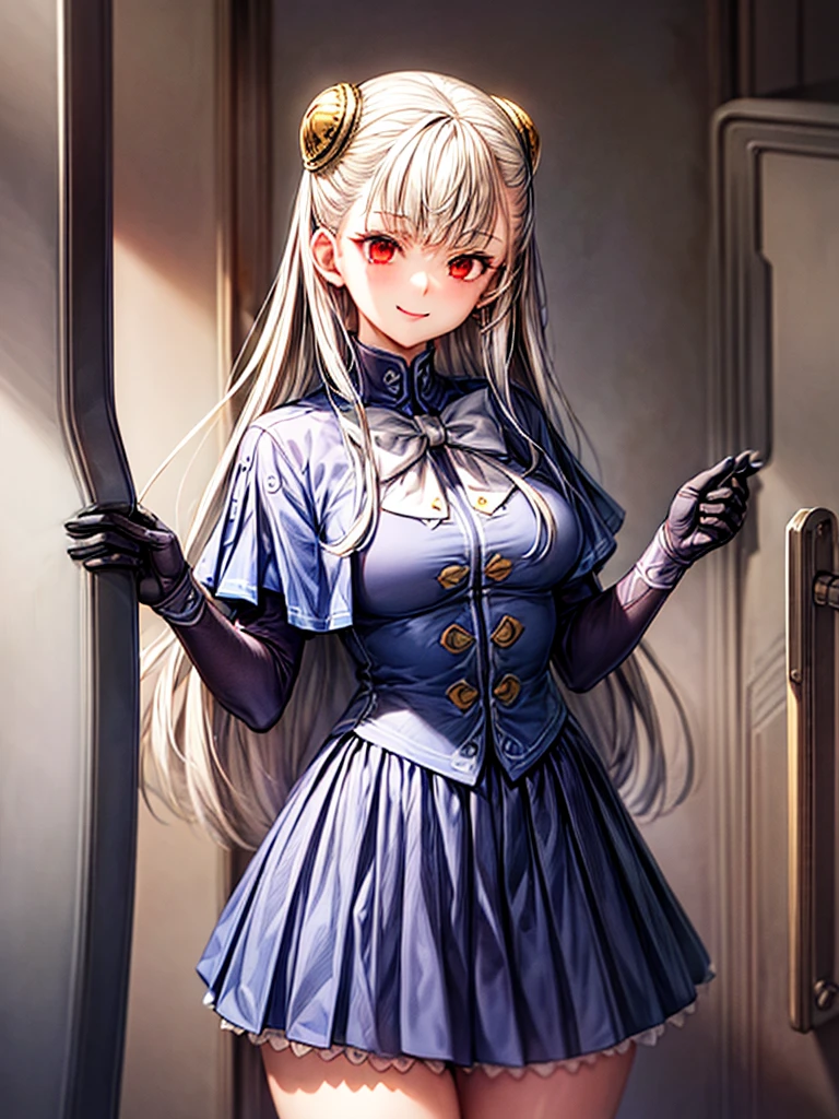 (masterpiece、highest quality、High resolution)、(Inside a futuristic base:1.6),1 girl、alone、Ingrid、Hair Pod、gloves、skirt、pantyhose、bow、dress、 eye、(Wicked Smile:1.4)、Anime Style、Evil Bosses、Trampling、Esbian all over,,empty eyes,Mind Control Devices, stop temporarilys, Obedient_stop temporarily,
