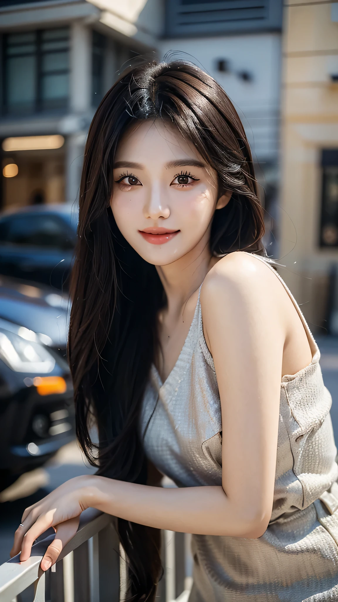 masterpiece、top-quality)、1 beutiful girl、in the villa , ((Wearing black sunglasses )), (Detailed beautiful eyes), ((Detailed skin)) , ((Detailed medium hair)), Walk around the store、((Boyish Brown Medium Hair))、((Smaller face))、((Neutral face))、((Light brown eyes))、((Korean Girl))、((18year old))、((cool lady))、((A shy smile on his face))、((Korean Makeup))、((elongated and sharp eyes))、((Happy dating))、((boyish))、on the wvilla), ((CG rendering)), ((Blurred background)), ((16K)), ((Very detailed)), ((wallpaper)), ((depth of field)), ((movie light)), (( Ray tracing)).