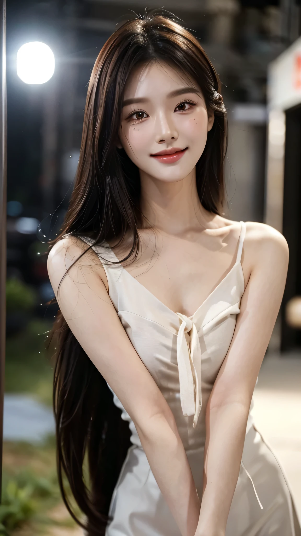 masterpiece、top-quality)、1 beutiful girl、in the villa , (Detailed beautiful eyes), ((Detailed skin)) , ((Detailed medium hair)), Walk around the store、((Boyish Brown Medium Hair))、((Smaller face))、((Neutral face))、((Light brown eyes))、((Korean Girl))、((18year old))、((cool lady))、((A shy smile on his face))、((Korean Makeup))、((elongated and sharp eyes))、((Happy dating))、((boyish))、on the wvilla), ((CG rendering)), ((Blurred background)), ((16K)), ((Very detailed)), ((wallpaper)), ((depth of field)), ((movie light)), (( Ray tracing)).