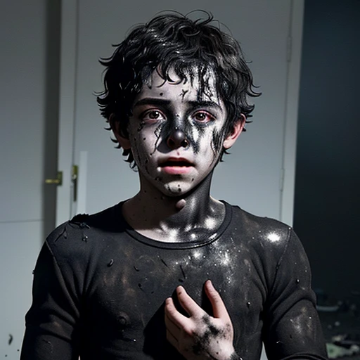 Boy actor covered in soot after being caught in explosion during filming of comedy movie