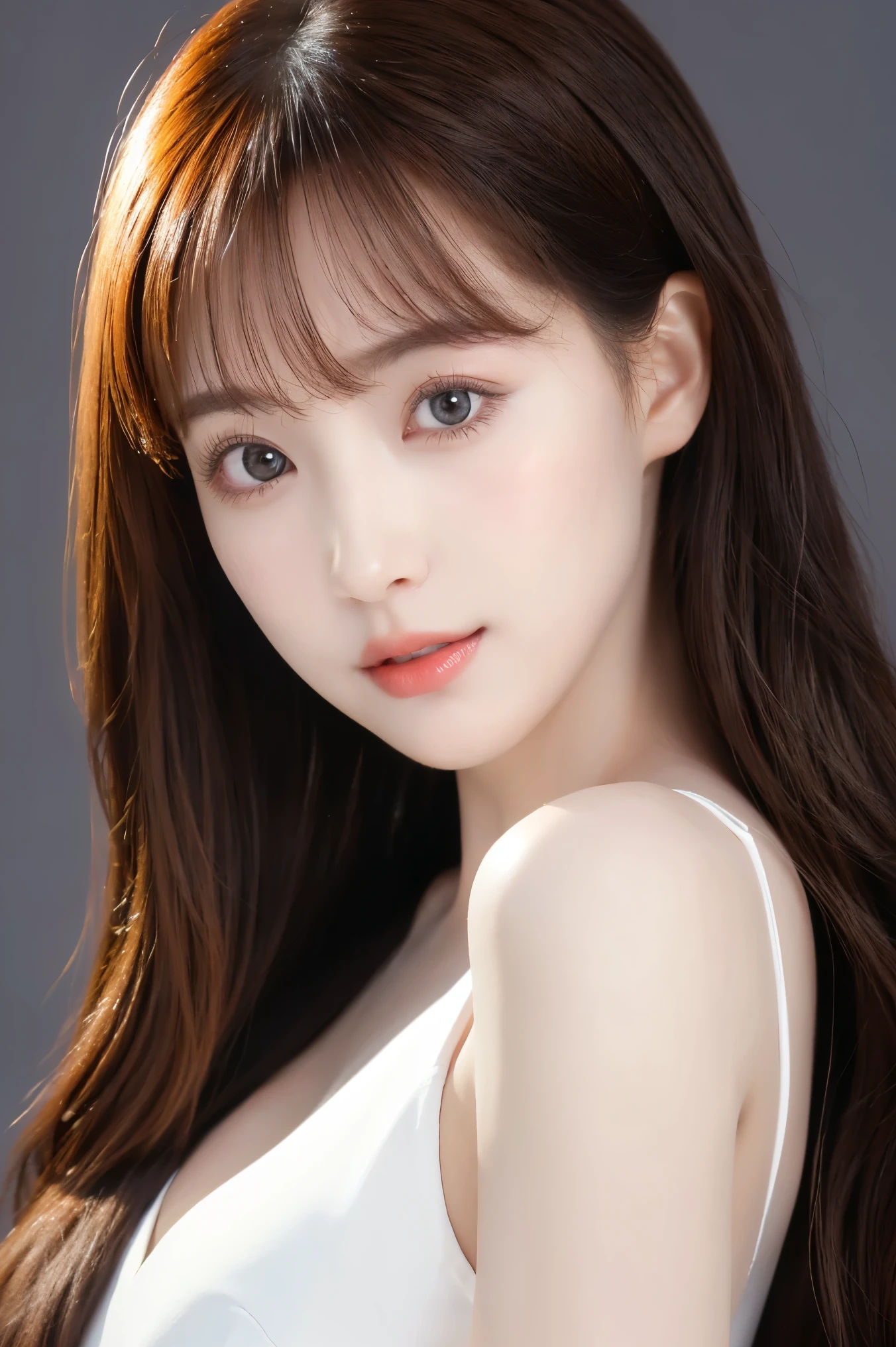 (highest quality、table top、8K、best image quality、Award-winning work)、one beautiful woman、Shining beautiful skin、(The most elegant white dress:1.2)、Shiny ultra-high definition skin、(accurate anatomy:1.1)、A gentle smile looking at me、(photo from the chest up:1.1)、Standing gracefully、(Blurry park background:1.3)、portrait photography、(draw softly and smoothly:1.1)、very romantic、光を受けてShining beautiful skin、(the most moody and romantic:1.2)、(the most detailed and perfect face:1.1)、(The most detailed sparkling eyes:1.1)、(Beautiful and moisturized skin:1.1)