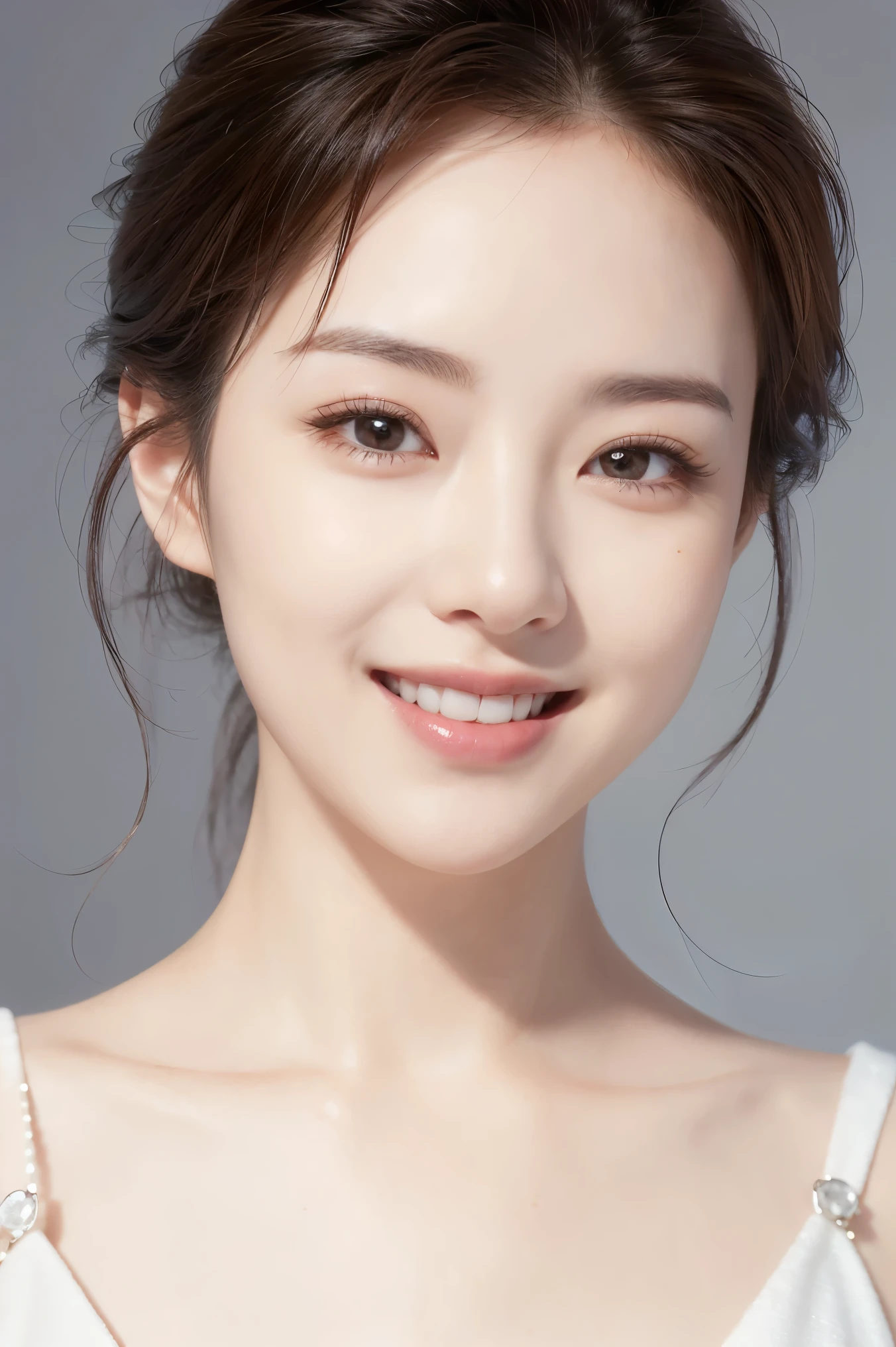 (Tabletop、highest quality、8k、Award-winning works、Ultra-high resolution)、One woman、(Face close-up:1.4)、perfect beautiful teeth、Perfect beautiful lips、Perfect beautiful face