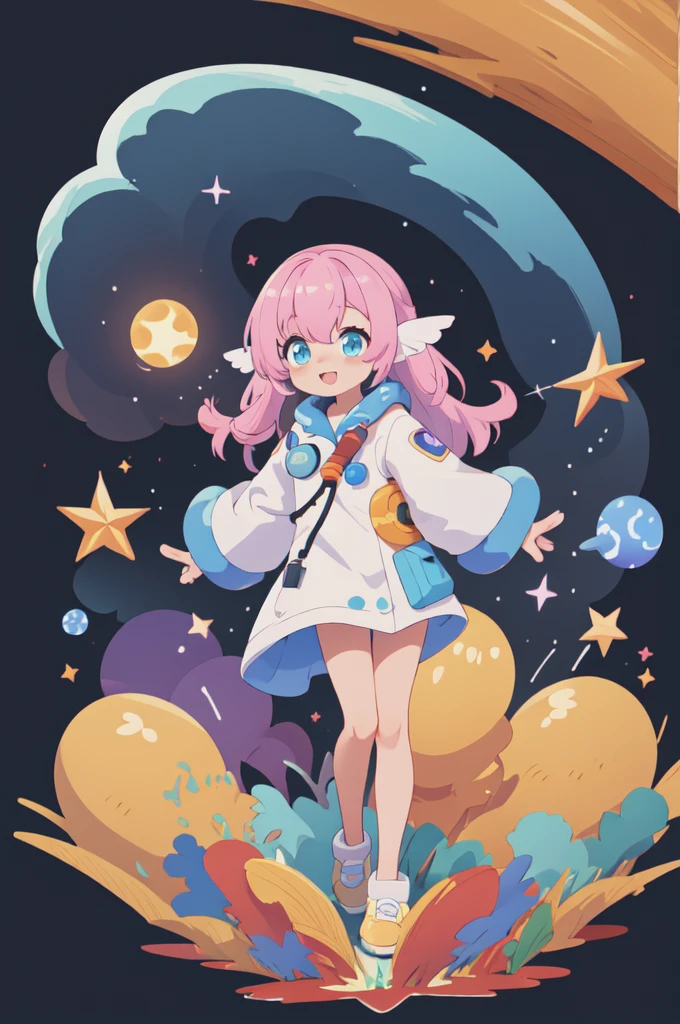 ((masterpiece)), (best quality), official art, extremely detailed CG, unity 8k wallpaper, ultra detailed,
1girl, cute astronout, galaxy, star, colorfull, very nice