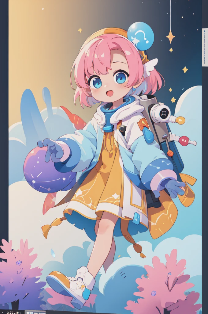 ((masterpiece)), (best quality), official art, extremely detailed CG, unity 8k wallpaper, ultra detailed,
1girl, cute astronout, galaxy, star, colorfull, very nice