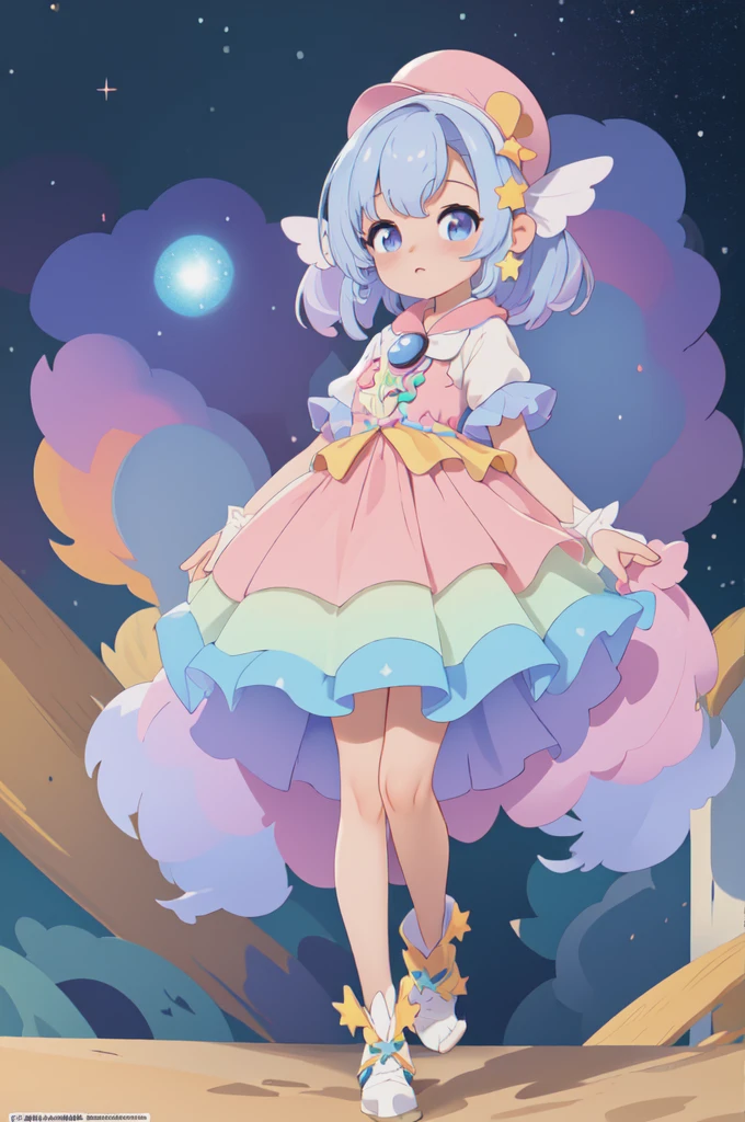 ((masterpiece)), (best quality), official art, extremely detailed CG, unity 8k wallpaper, ultra detailed,
1girl, cute astronout, galaxy, star, colorfull pastel, very nice, sky, light