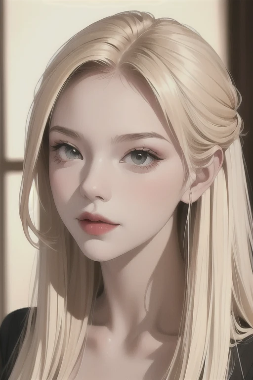 masterpiece,best quality,1girl,solo,upper body, portrait, hair, blonde long haur