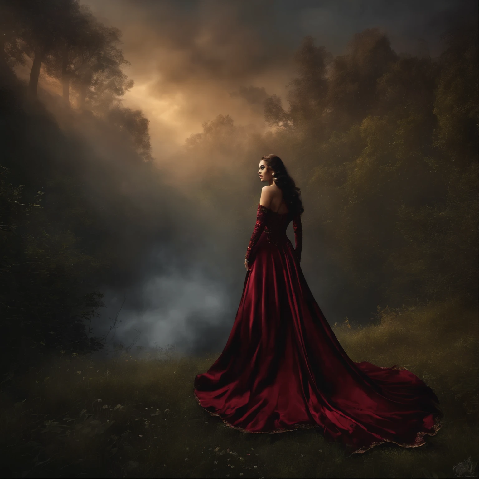 highest quality, masterpiece, Darkness and chaos lurking outside the kingdom's borders, High resolution, (Photo Real:1.4), Surrealism, dream-like,Fusion Art, Shadow Dancer, Shadow Magic, Control of Darkness, stealth, Shadow Step, Umbral spell, Hidden Blade,