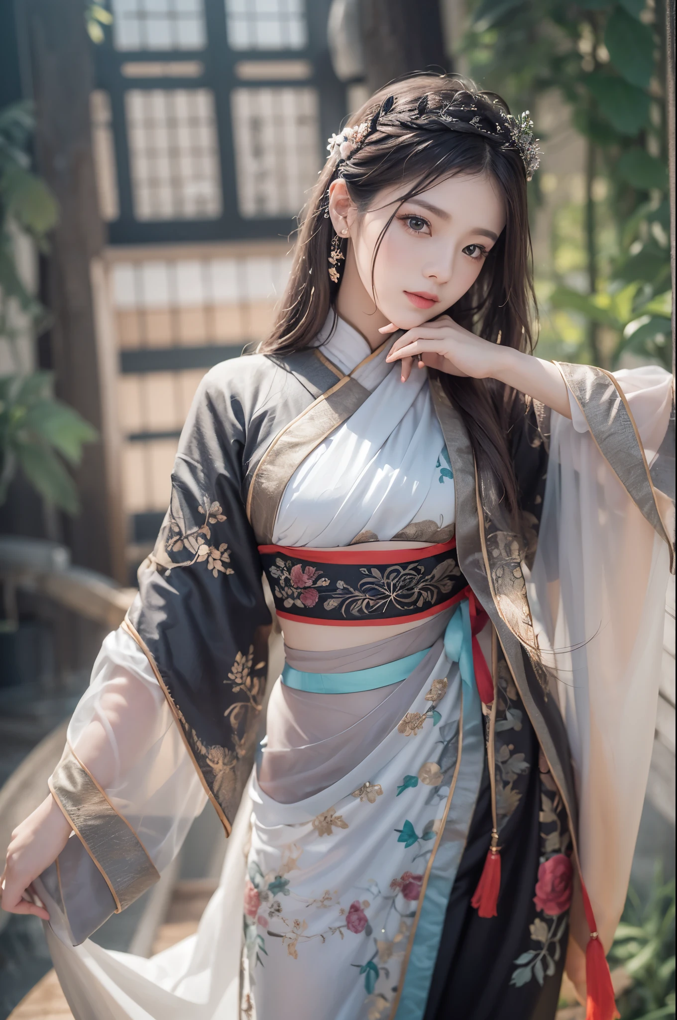 Best quality,masterpiece,Real photography,Official Art,Perfect girl,Professional photography,Photographic pose,Hanfu