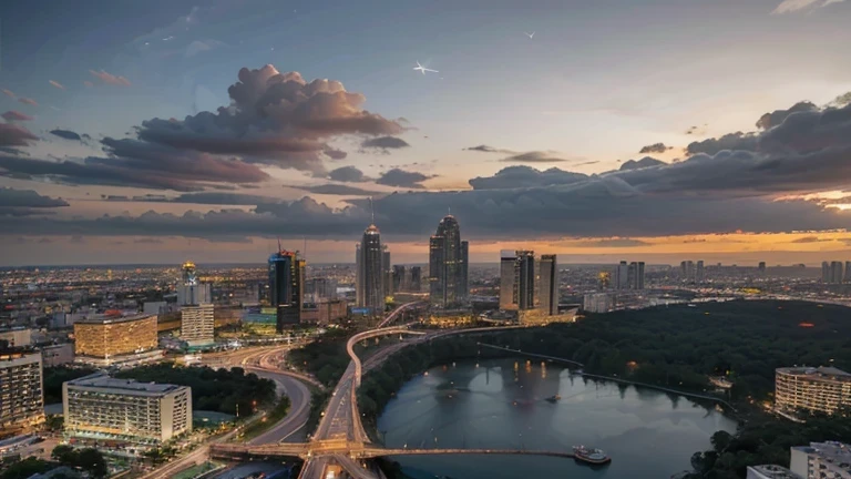 realista, authentic, hermoso y sorprendente paisaje de la concurrida Kuala Lumpur