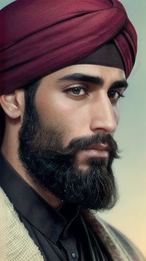a perfect a yaudi man, with Jewish turban focus on the character's face.