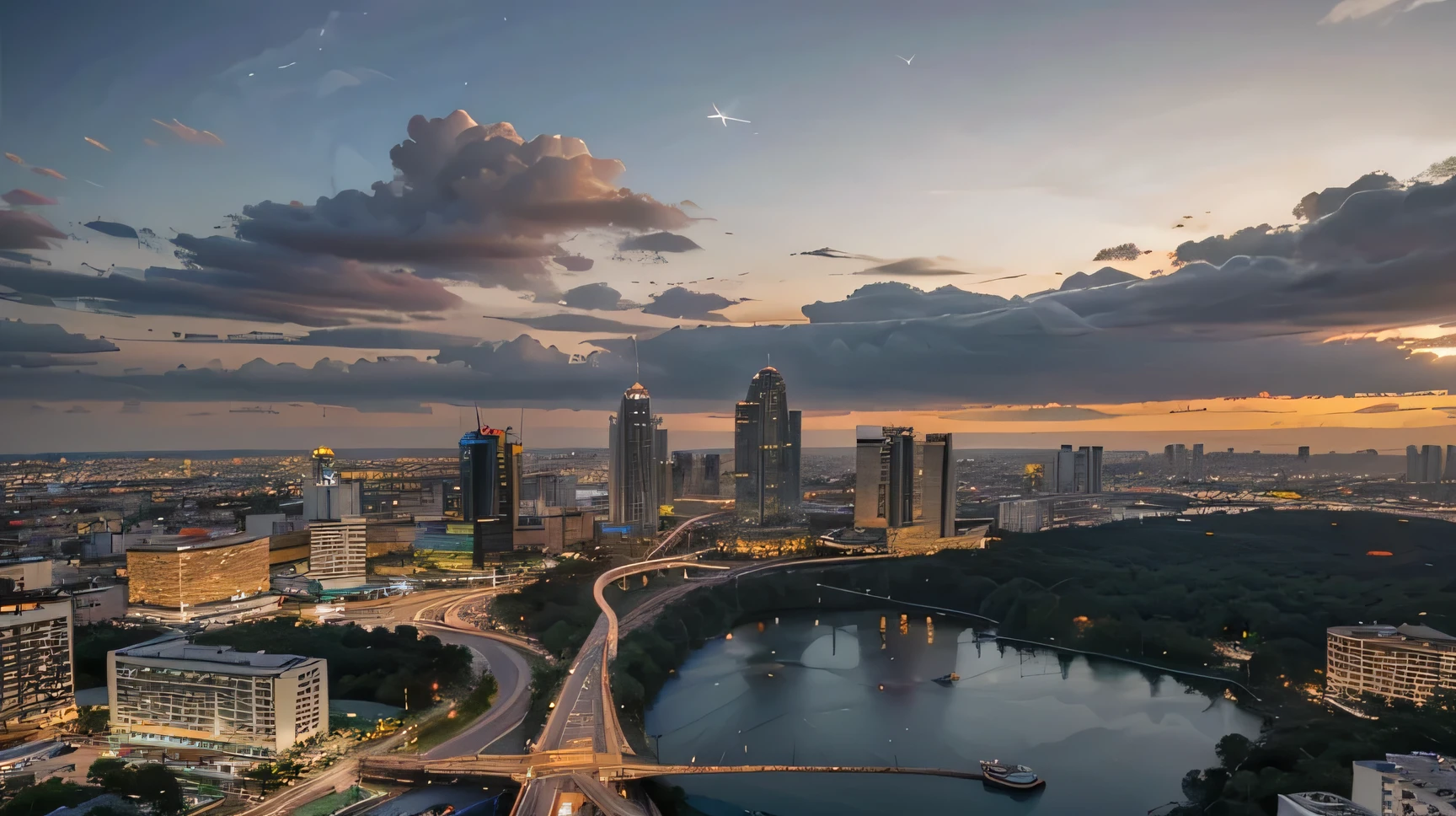 realista, authentic, hermoso y sorprendente paisaje de la concurrida Kuala Lumpur